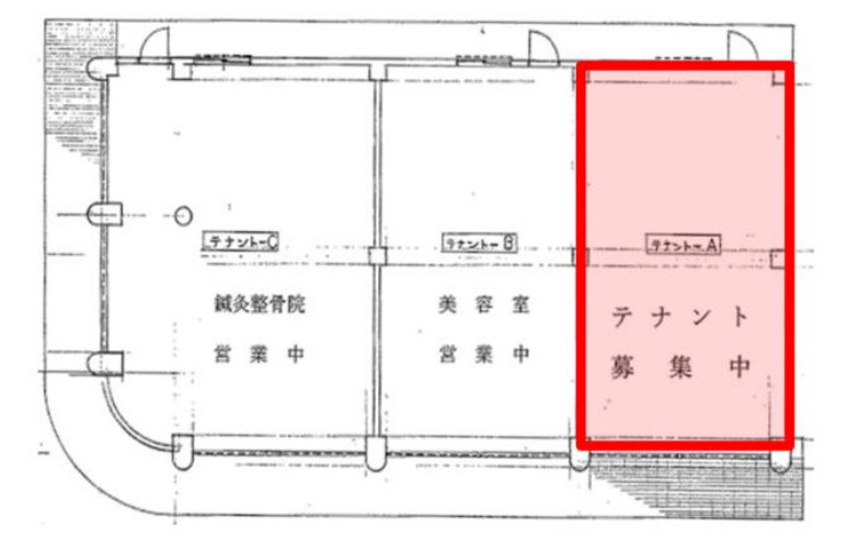 湖南市中央５丁目の店舗事務所の間取り