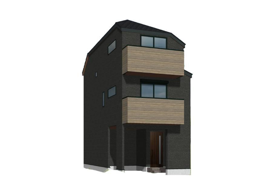 【横浜市保土ケ谷区初音ケ丘47-8全２棟新築戸建てA号棟】★仲介手数料無料★（初音ケ丘小学校・橘中学校）の外観パース