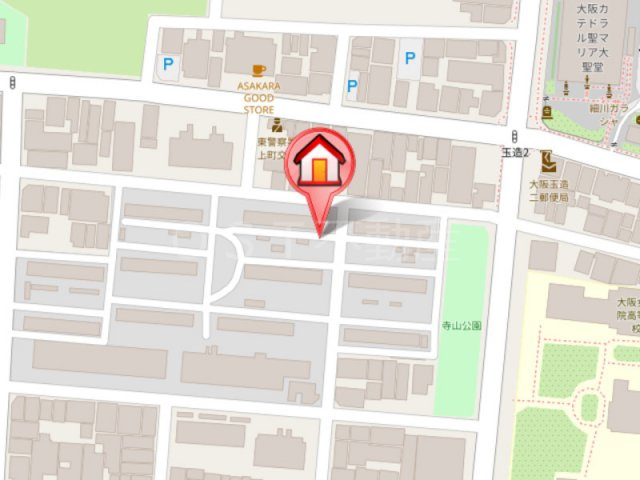 リバーガーデン上町一丁目の地図