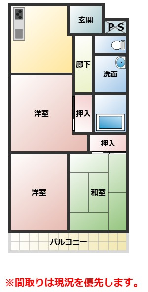 タクロウ団地の間取り