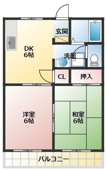 【間取り】 | コーポラスE