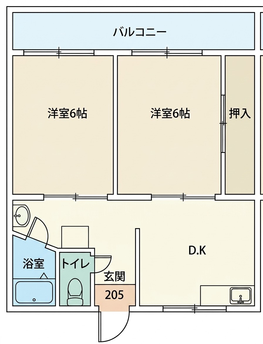 シックス　マイル　ブリッジの間取り
