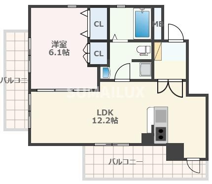 熊本市中央区水前寺５丁目の賃貸マンションの間取り