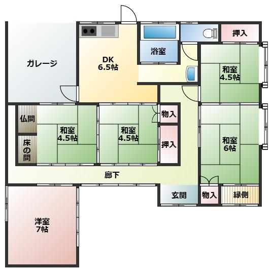 都城市久保原町の中古一戸建の間取り