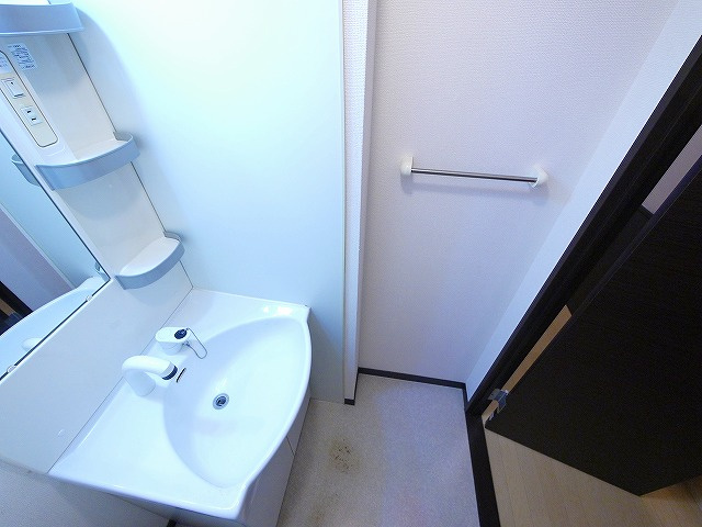 レオネクストサンシャイン岩室の洗面所|ゆったりとスペースのある洗面所