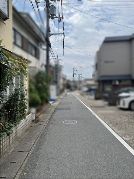 向島庚申町の前面道路含む現地写真