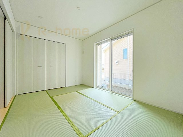 坂東市沓掛23-P1　新築戸建て　14号棟の和室|フローリングより衝撃が少ない和室は、ご両親のお部屋やキッズスペース、客間としても活用頂けます。