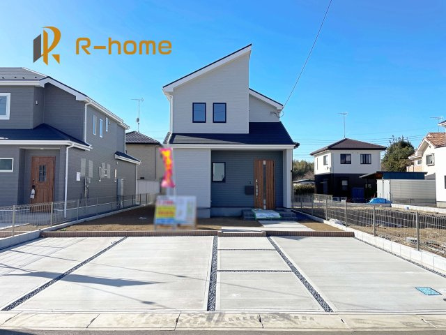坂東市沓掛23-P1　新築戸建て　15号棟の外観|ご予約を頂ければ、『平日』はもちろん『早朝』や『夜間』もご見学可能です♪お気軽にお申し付けください♪