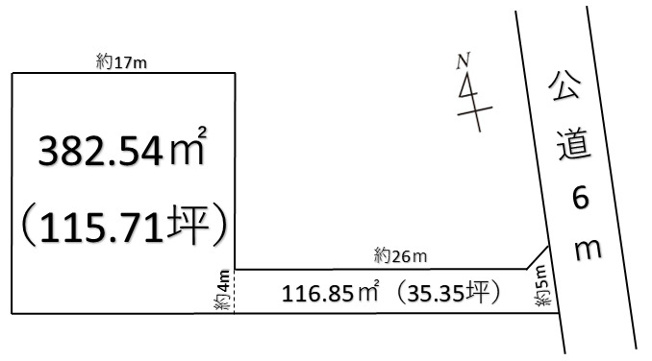 【土地図】 | 熊谷市西別府 580万 土地