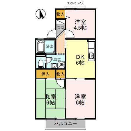 グレースハイムＢ棟の間取り