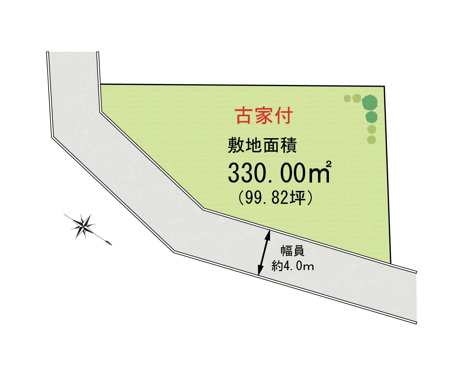 和泉市王子町　古家付き土地の土地図