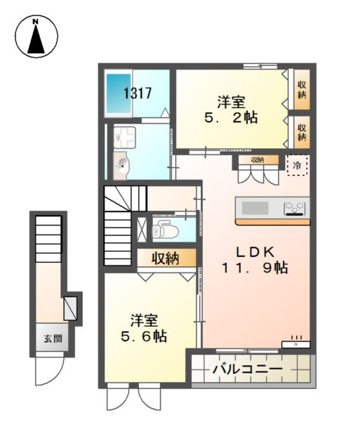 ハウス２８の間取り