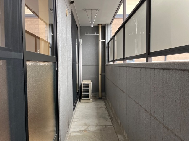 熊本市北区楡木４丁目のアパートのバルコニー