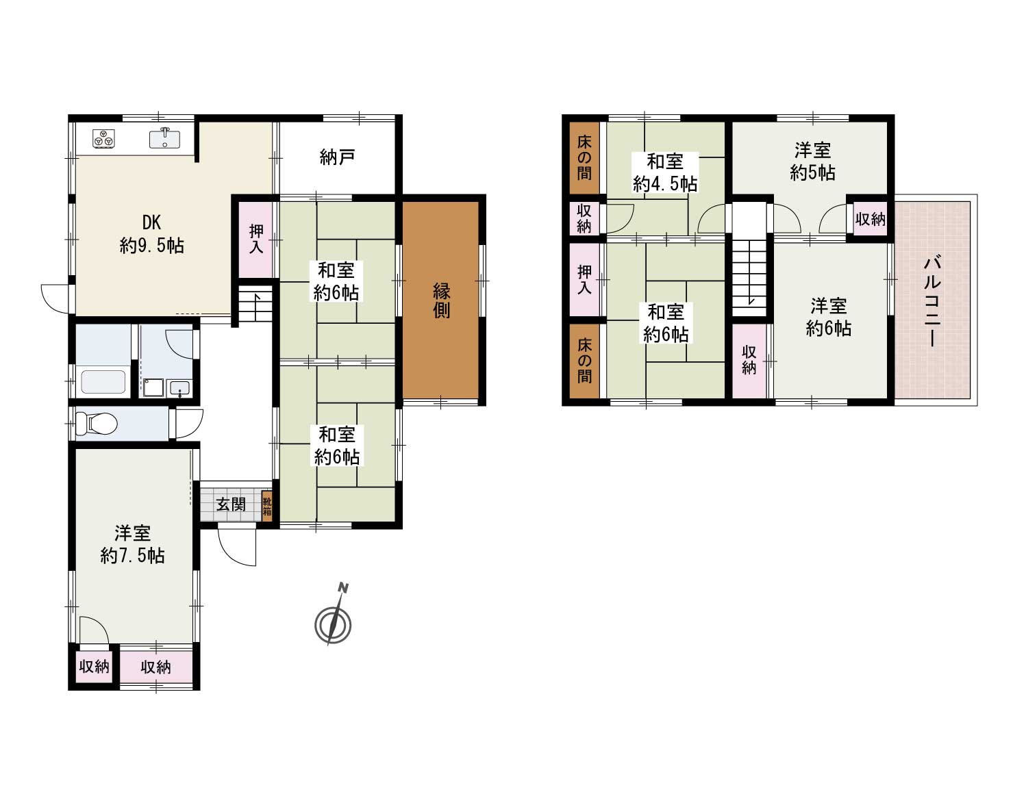 和泉市王子町　中古戸建の間取り