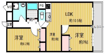 【間取り】 | 進和難波ハイライフ
