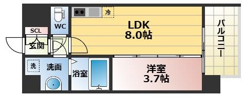 【間取り】 | アプリーレ阿波座南