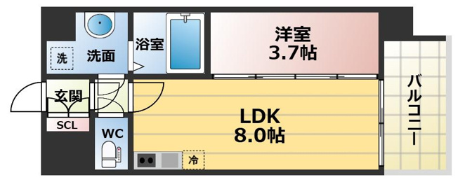 【間取り】 | アプリーレ阿波座南