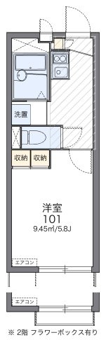 レオパレスサンクレール柏Cの間取り|画像2