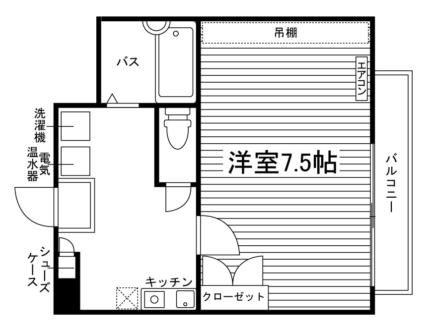 レジデンス梅小路の間取り|Aタイプ