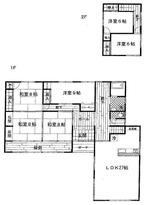 東区一日市　中古戸建の間取り