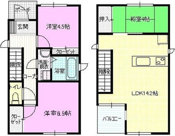 港町６－９８－３コダテックスⅠＣの間取り