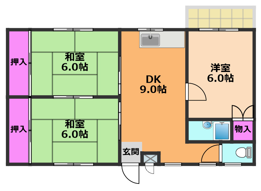 西町ロイヤルマンションの間取り