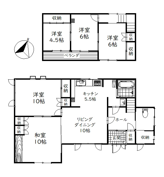 美原3丁目39　中古住宅の間取り