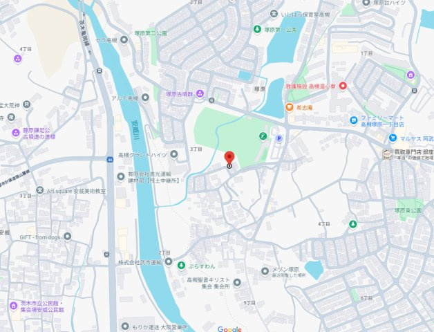 塚原3丁目　2戸1貸家の地図