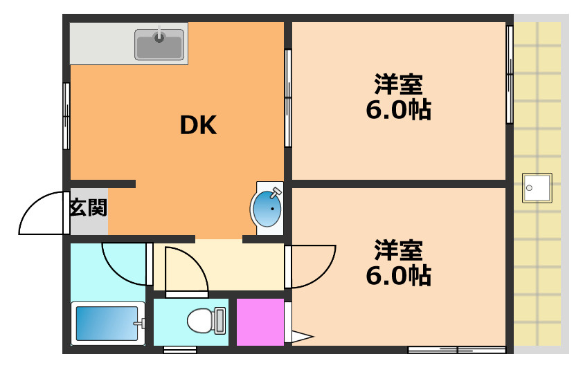 藤原ハイツの間取り