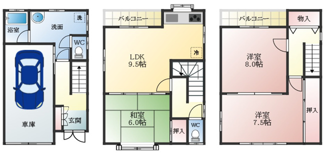 【間取り】 | 川北2丁目戸建