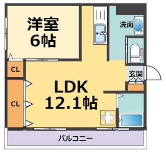 【間取り】 | グランドハイツ浜甲子園（ペット可のマンション）