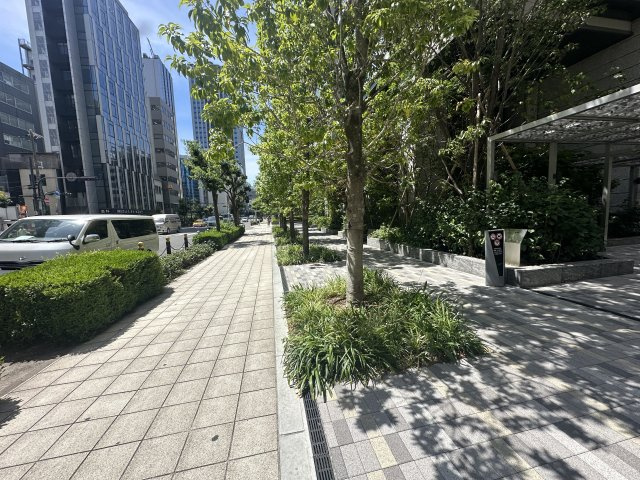 プレミストタワー靱本町の庭