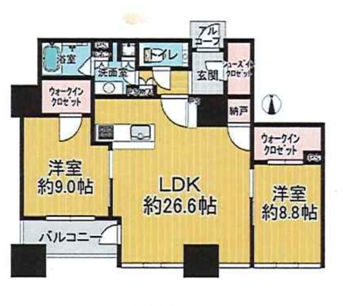 プレミストタワー靱本町の間取り