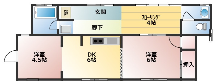 瀬戸貸家の間取り