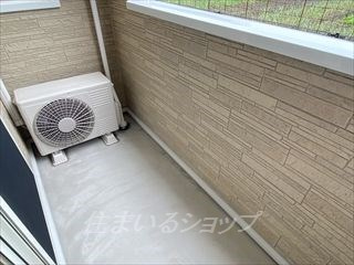 広島市安佐北区三入１丁目のアパートのバルコニー