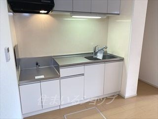 広島市安佐北区三入１丁目のアパートのキッチン|浄水器一体型シャワー水栓