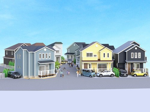 【横浜市保土ケ谷区岡沢町270-1全２棟新築戸建１号棟】★仲介手数料無料★（峯小学校・宮田中学校）の外観パース