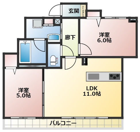 【間取り】 | デュオヒルズ甲府