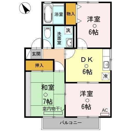 ヴィラクレスト A棟の間取り