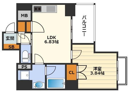SK大阪天満宮プライマリーワンの間取り