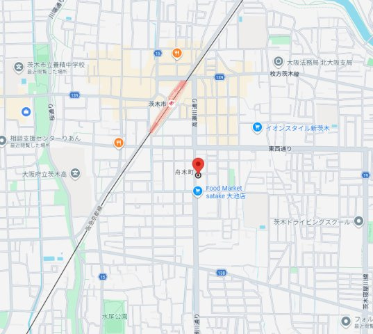 ヴェルデカーサ茨木の地図