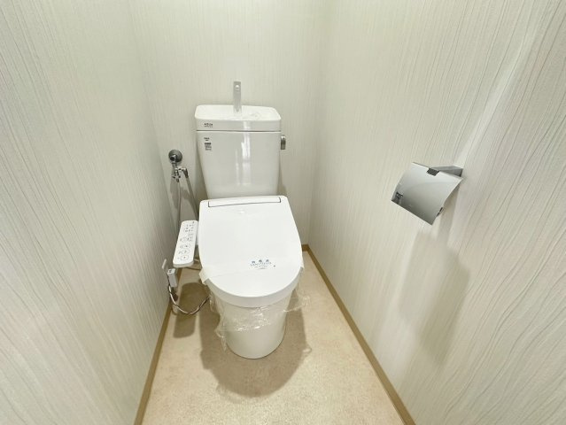 岸和田コーポラス3号棟のトイレ|シンプルな温水洗浄機能付きトイレです！