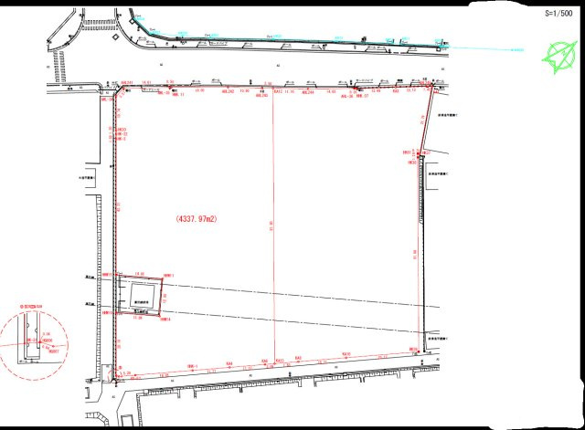 滋賀県彦根市南川瀬町　売土地の区画図|実測面積4322.62㎡