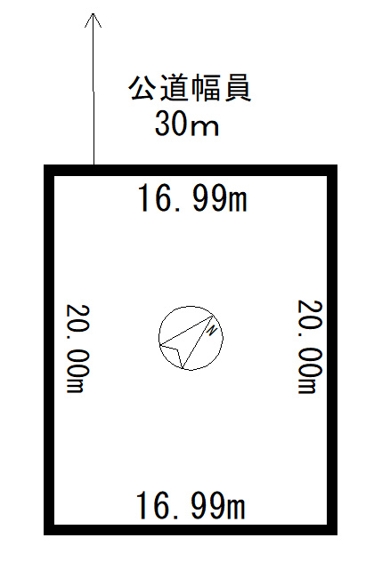 昭和南6丁目【雄鉄線通り沿い】売土地の土地図|幹線道路に面した整形地です