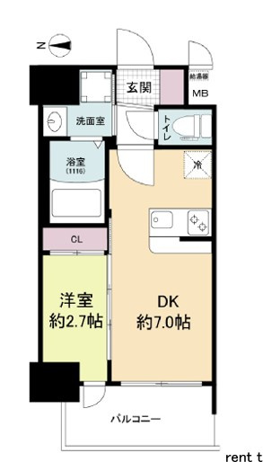 セレニテ新大阪ミラク壱番館の間取り