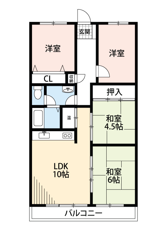 第2五福マンションの間取り