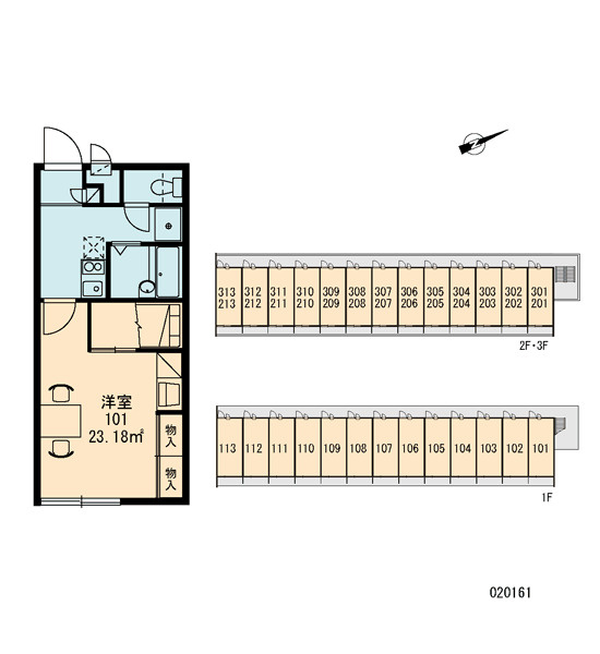 レオパレス沼南Ⅲの区画図|画像3