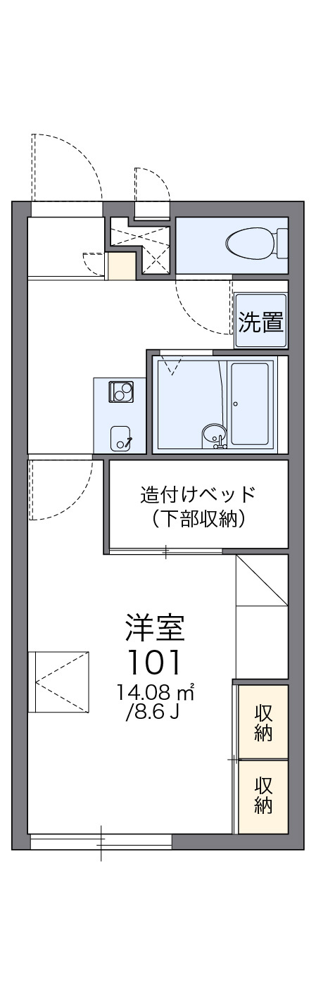 レオパレスパインブルームⅡの間取り|画像2