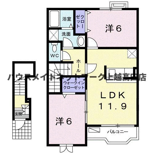 ビレッジケイツⅡの間取り|間取図