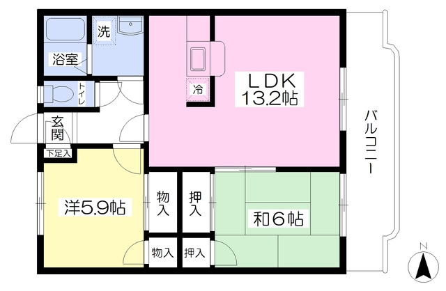 ★39.63平米・2LDK★